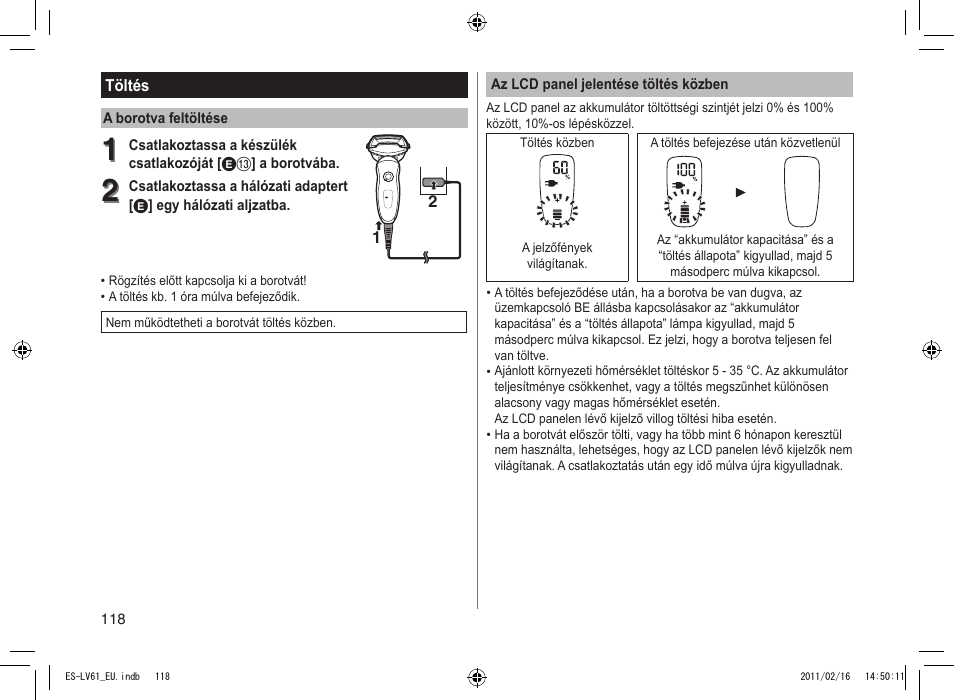 Panasonic ESLV61 User Manual | Page 118 / 142