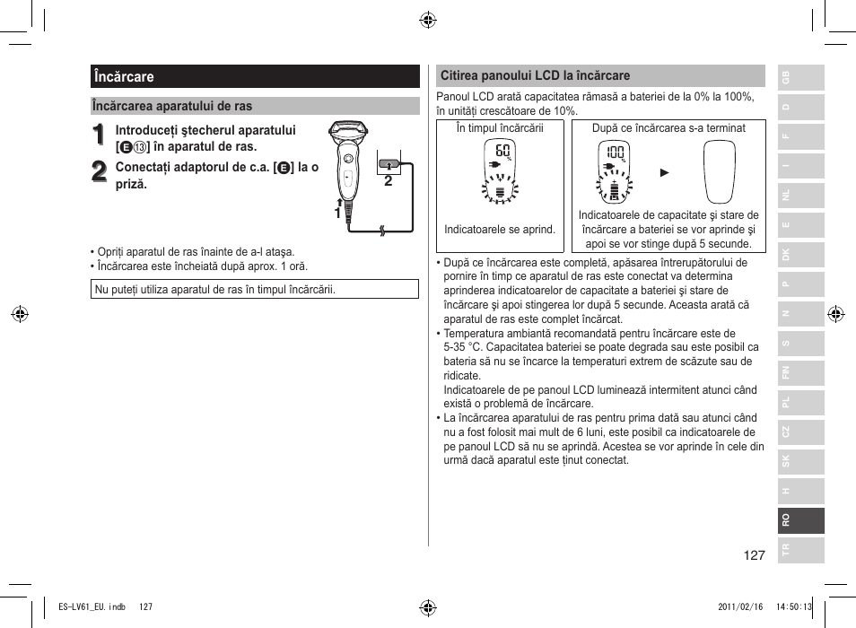 Panasonic ESLV61 User Manual | Page 127 / 142