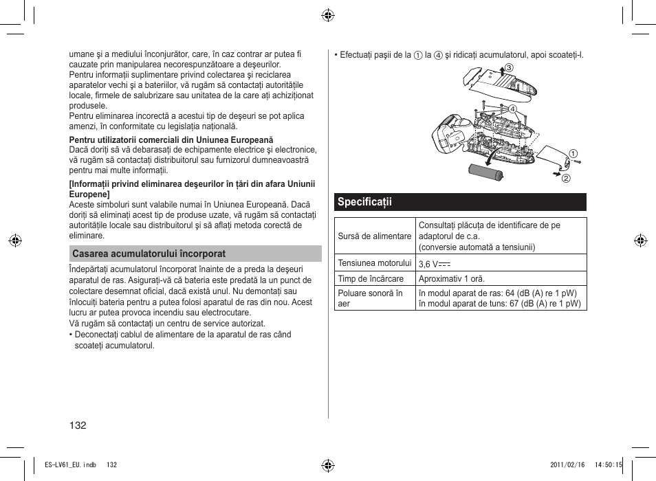 Panasonic ESLV61 User Manual | Page 132 / 142