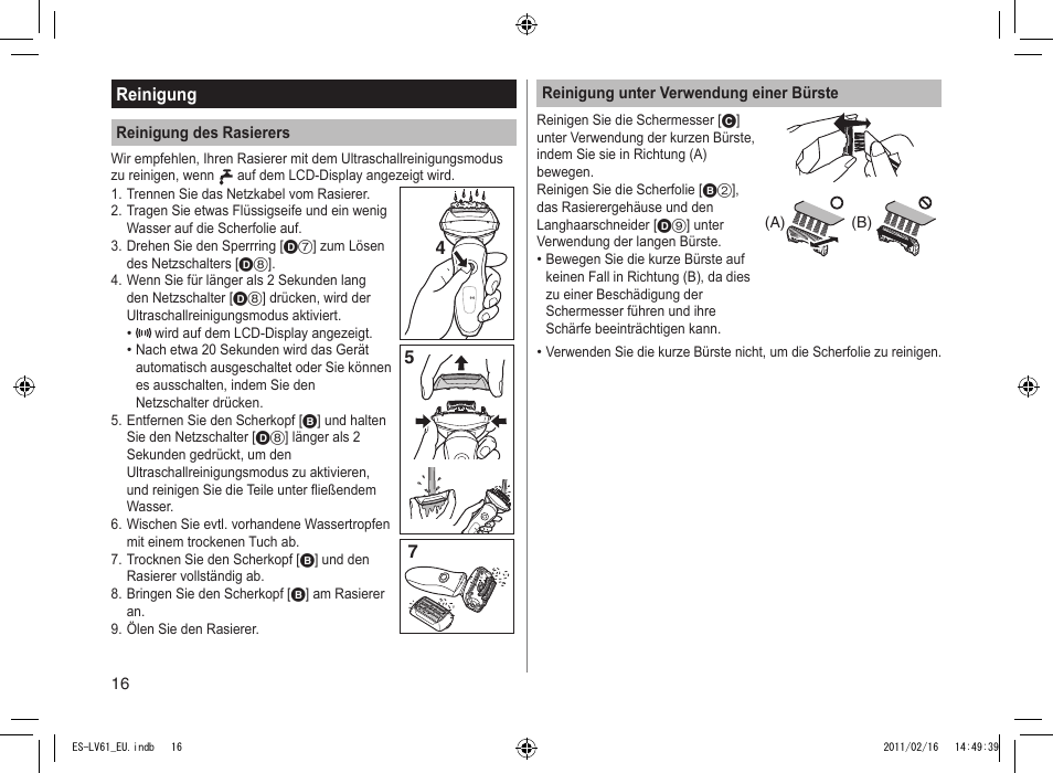 Panasonic ESLV61 User Manual | Page 16 / 142
