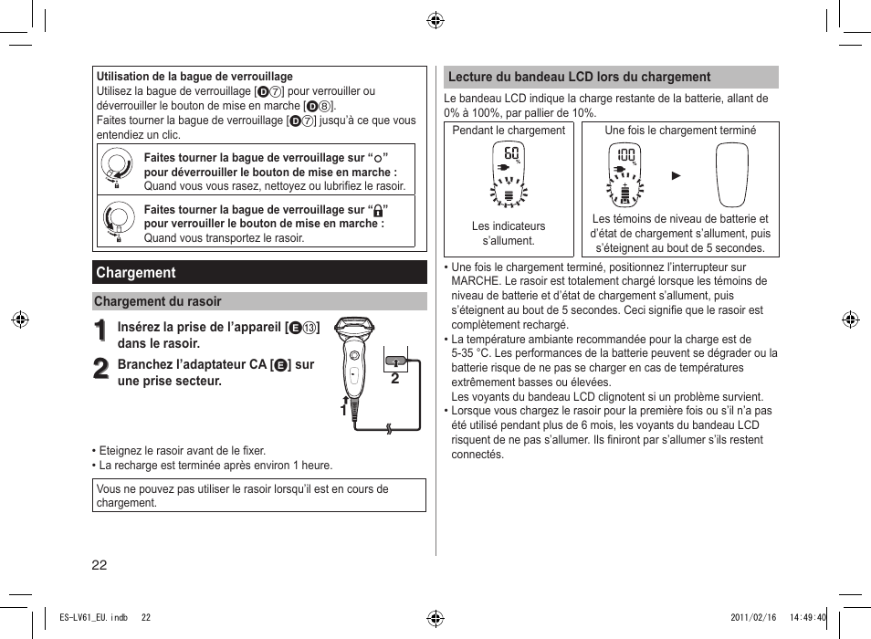 Panasonic ESLV61 User Manual | Page 22 / 142