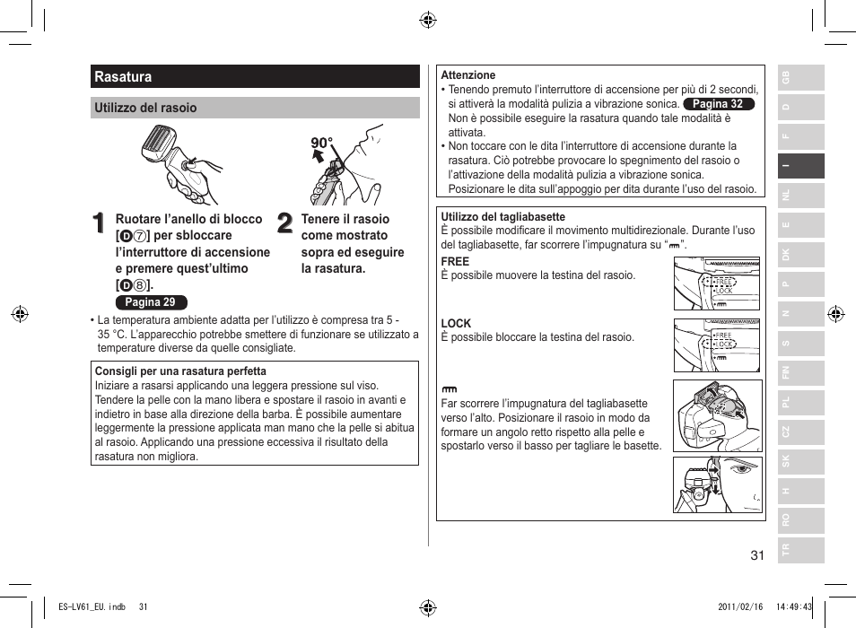 Panasonic ESLV61 User Manual | Page 31 / 142