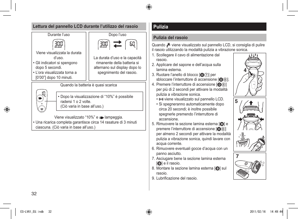 Panasonic ESLV61 User Manual | Page 32 / 142