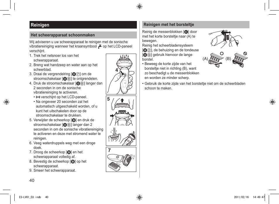 Panasonic ESLV61 User Manual | Page 40 / 142