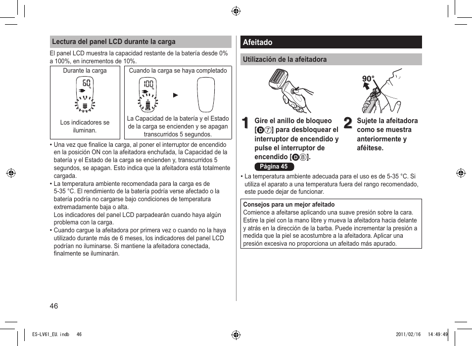 Panasonic ESLV61 User Manual | Page 46 / 142