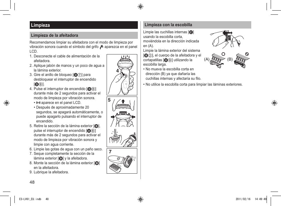 Panasonic ESLV61 User Manual | Page 48 / 142