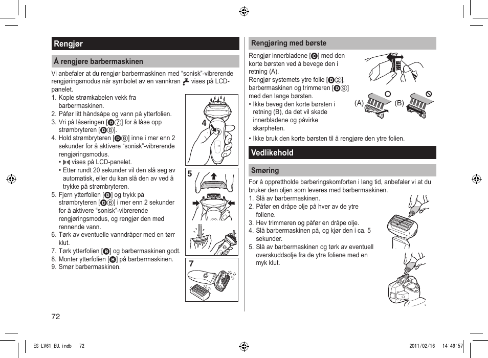 Panasonic ESLV61 User Manual | Page 72 / 142