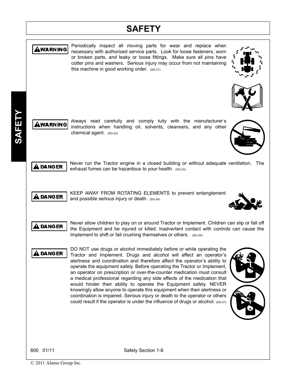 Safety | Alamo 800 User Manual | Page 10 / 58