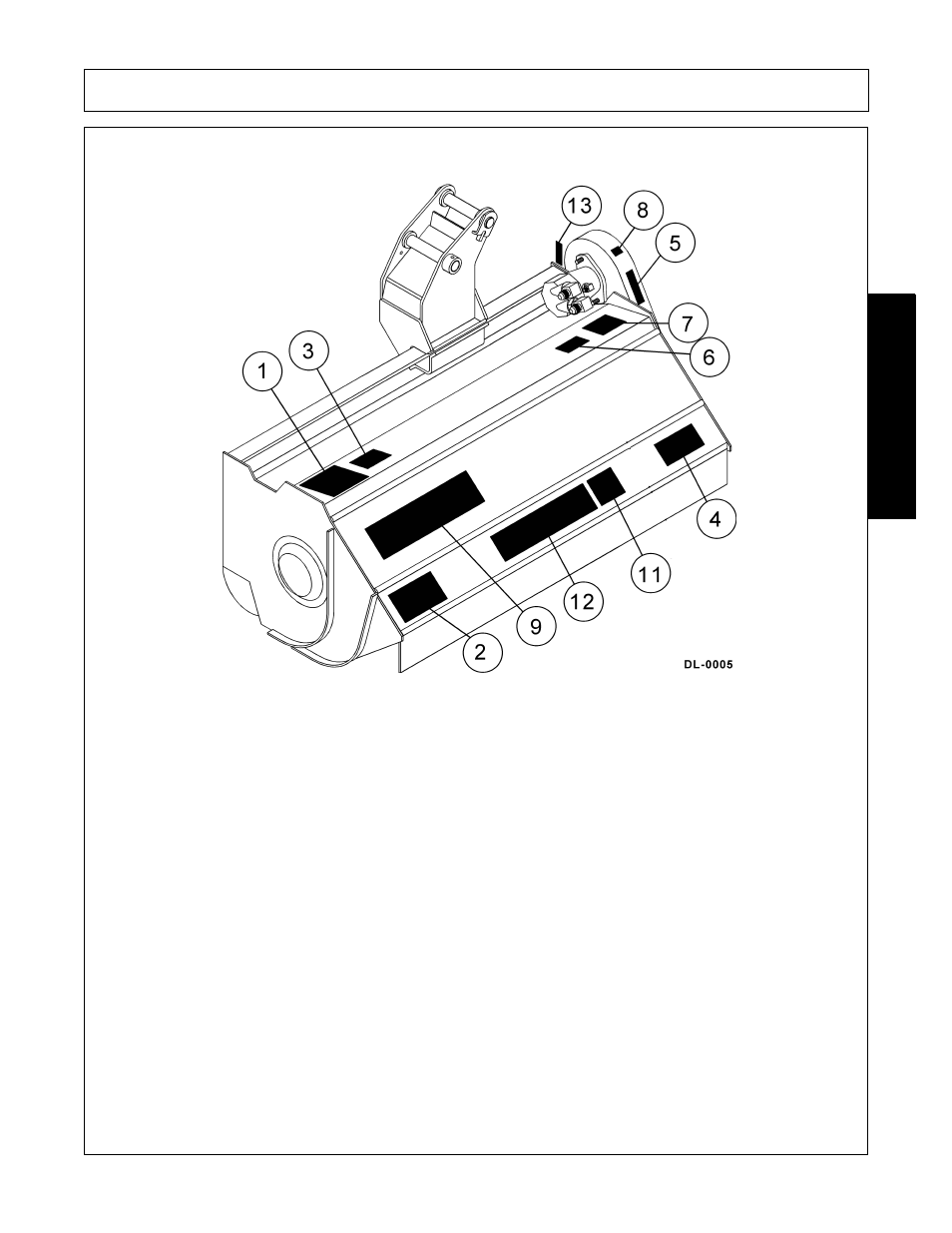 002369 1 danger multi-hazard, 02967668 1 danger cutting blades/thrown objects, 02965141 1 danger boom flails | 00725739 1 warning use/repair shields & guards, 00758194 1 warning pinch points, 02925100 1 important genuine replacement parts, 000108 1 instruct flail operate, 000678 1 instruct grease fitting, 00757139 1 logo alamo, 02970885 1 width 60 | Alamo FC-0002 User Manual | Page 25 / 122