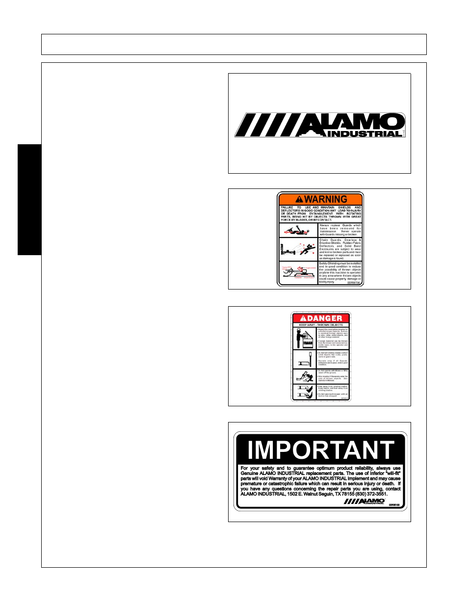 Safety | Alamo FC-0002 User Manual | Page 34 / 122