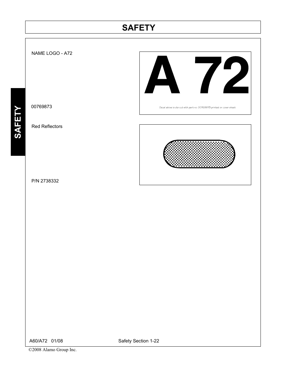 Safety | Alamo A72 User Manual | Page 28 / 138