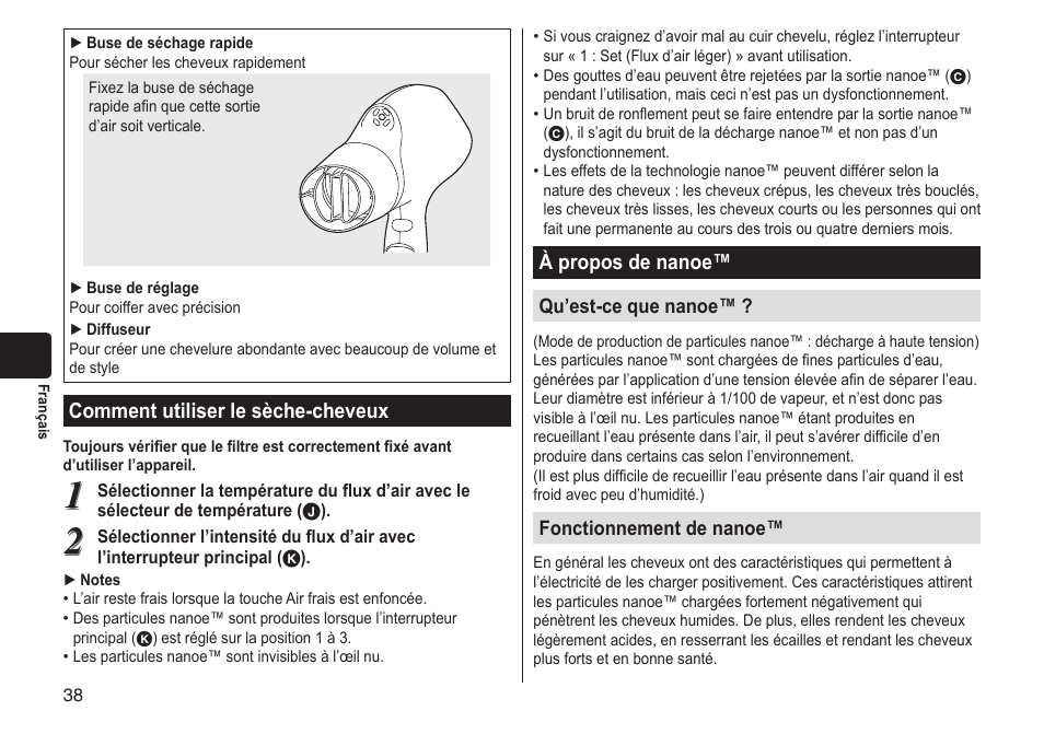 Panasonic EHNA65 User Manual | Page 38 / 68