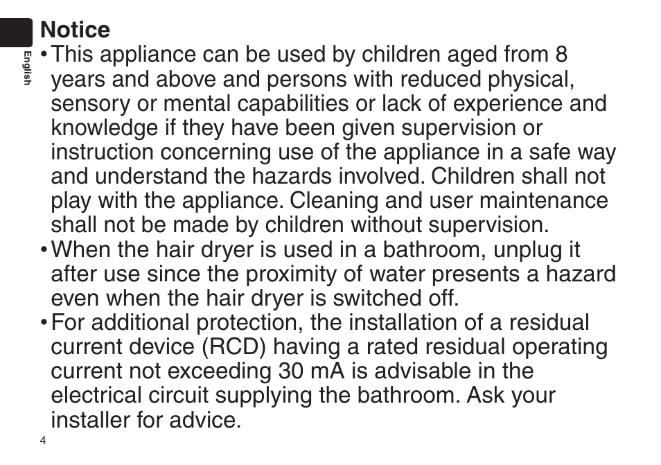 Panasonic EHNA65 User Manual | Page 4 / 68