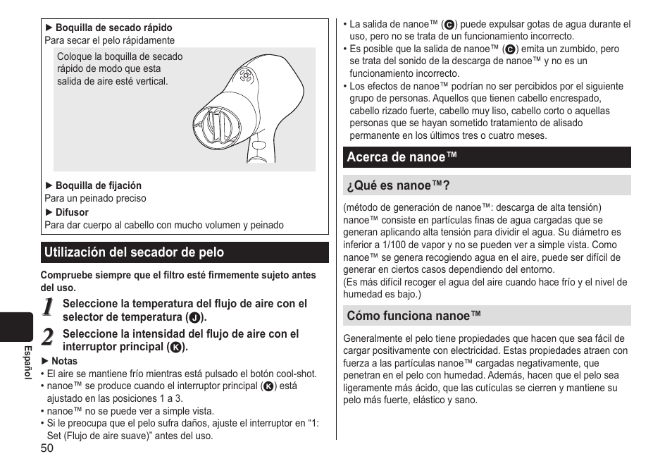 Panasonic EHNA65 User Manual | Page 50 / 68
