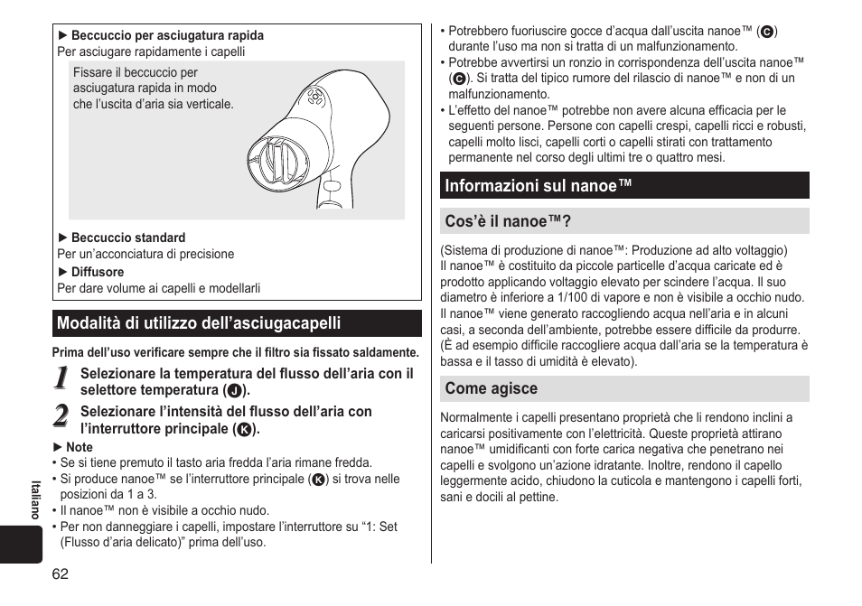 Panasonic EHNA65 User Manual | Page 62 / 68