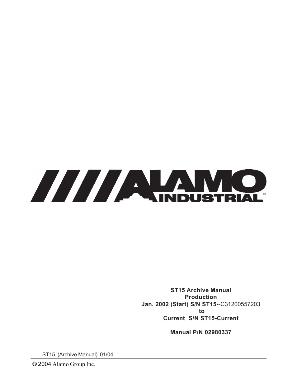 Alamo ST15 User Manual | Page 74 / 74