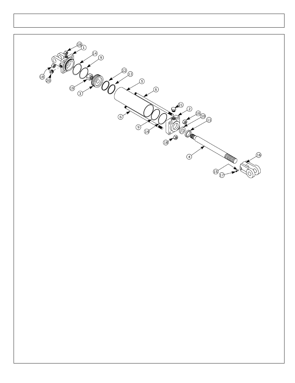 Cylinder assembly - center | Alamo Hydraulic Flex Wing Cutter Falcon 10 - 15 User Manual | Page 17 / 76