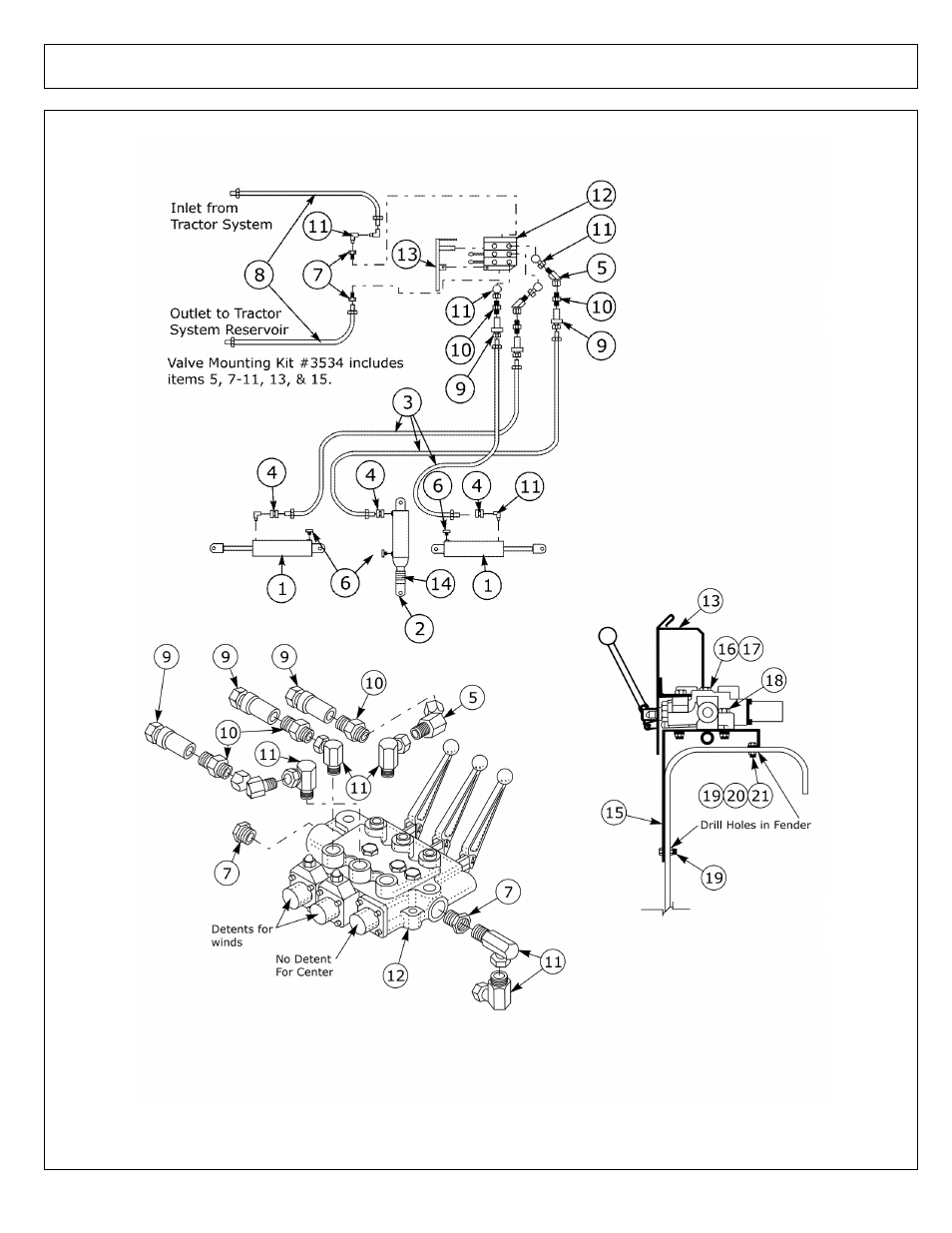 Hydraulic control valve with mounting kit | Alamo Hydraulic Flex Wing Cutter Falcon 10 - 15 User Manual | Page 26 / 76