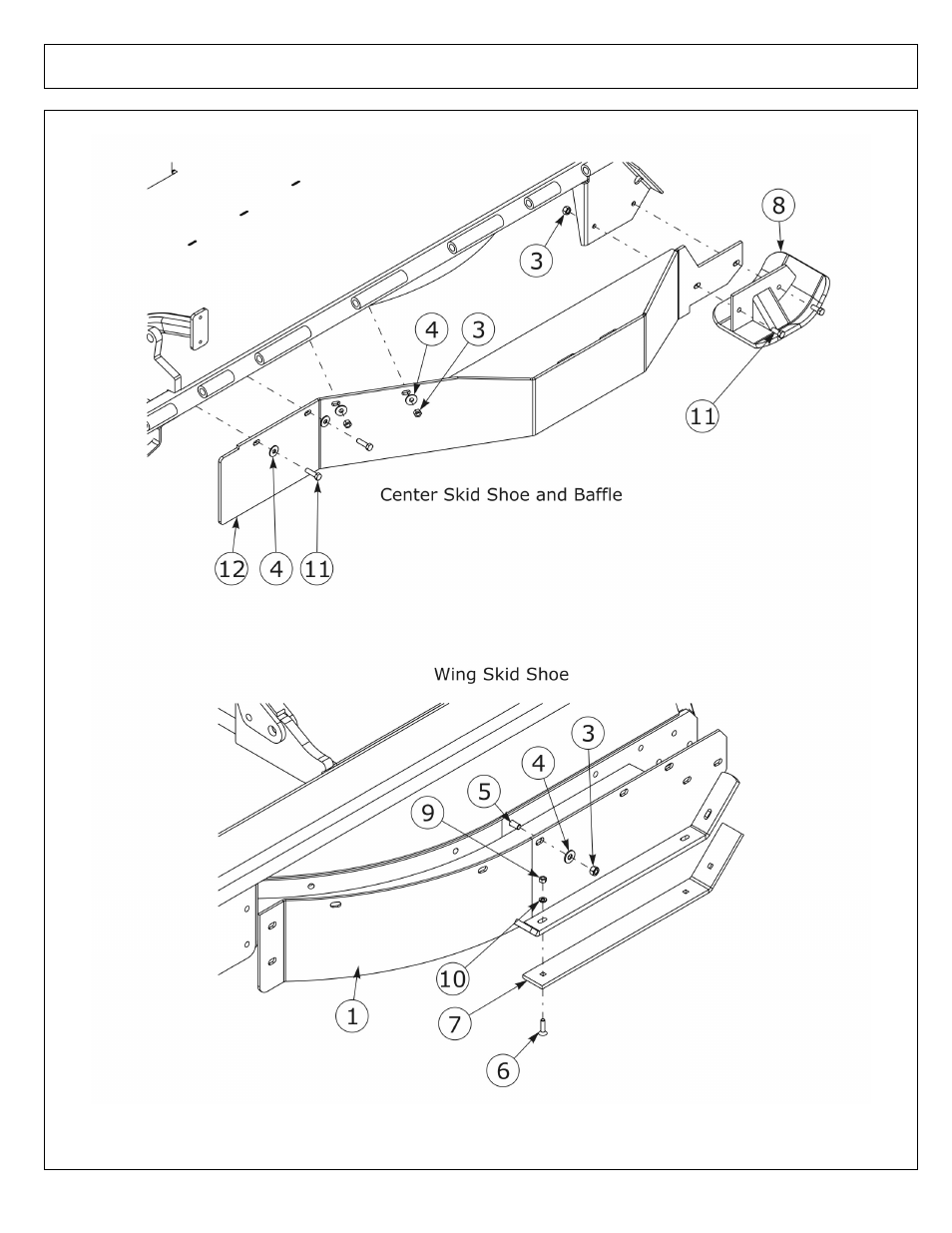 Side skirts and skid shoes (new mexico) | Alamo Hydraulic Flex Wing Cutter Falcon 10 - 15 User Manual | Page 50 / 76