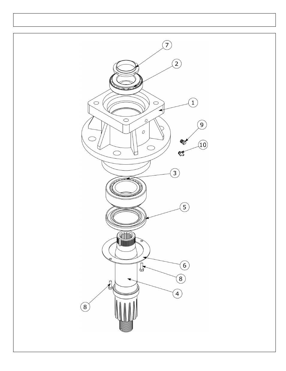 Spindle assembly | Alamo Hydraulic Flex Wing Cutter Falcon 10 - 15 User Manual | Page 56 / 76