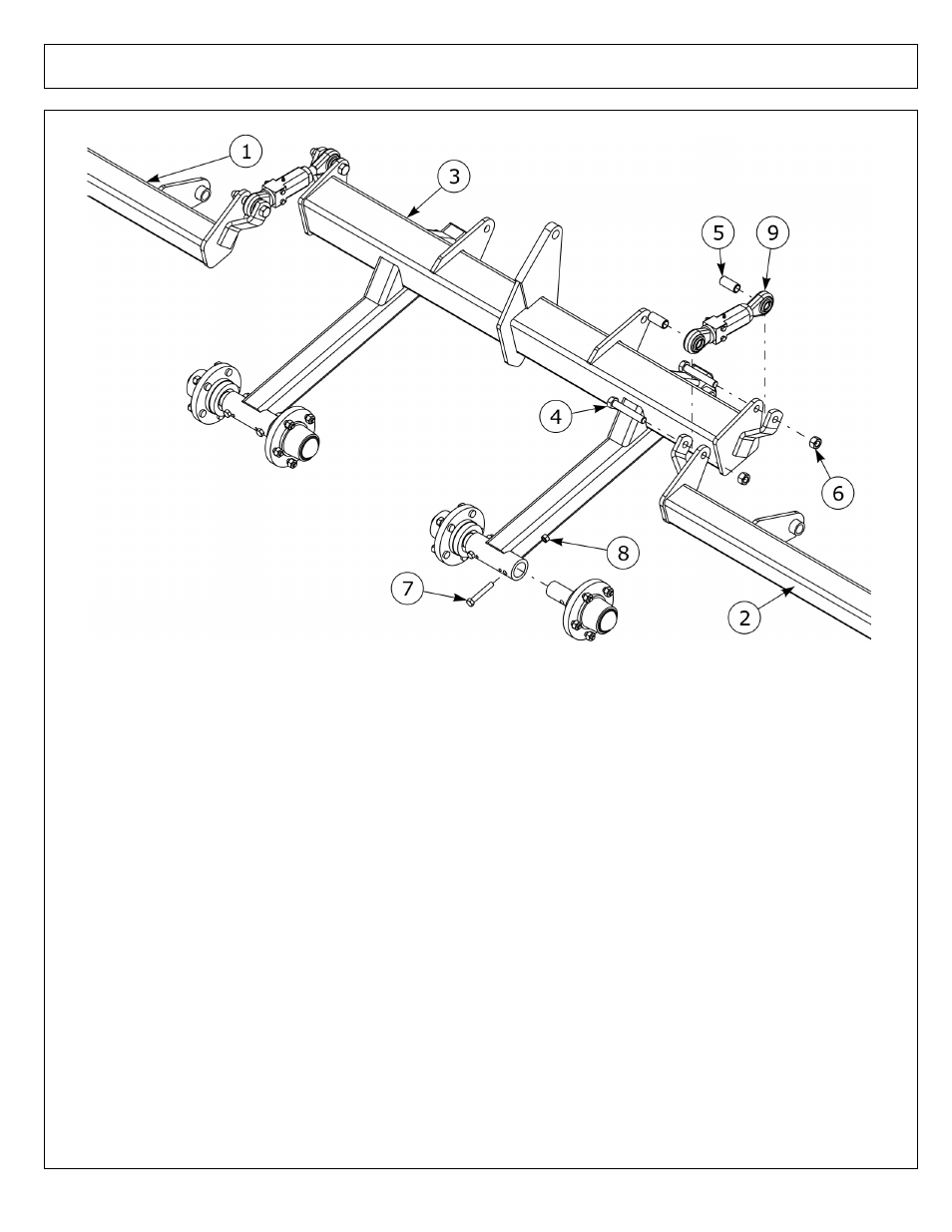 Axle assembly | Alamo Hydraulic Flex Wing Cutter Falcon 10 - 15 User Manual | Page 7 / 76