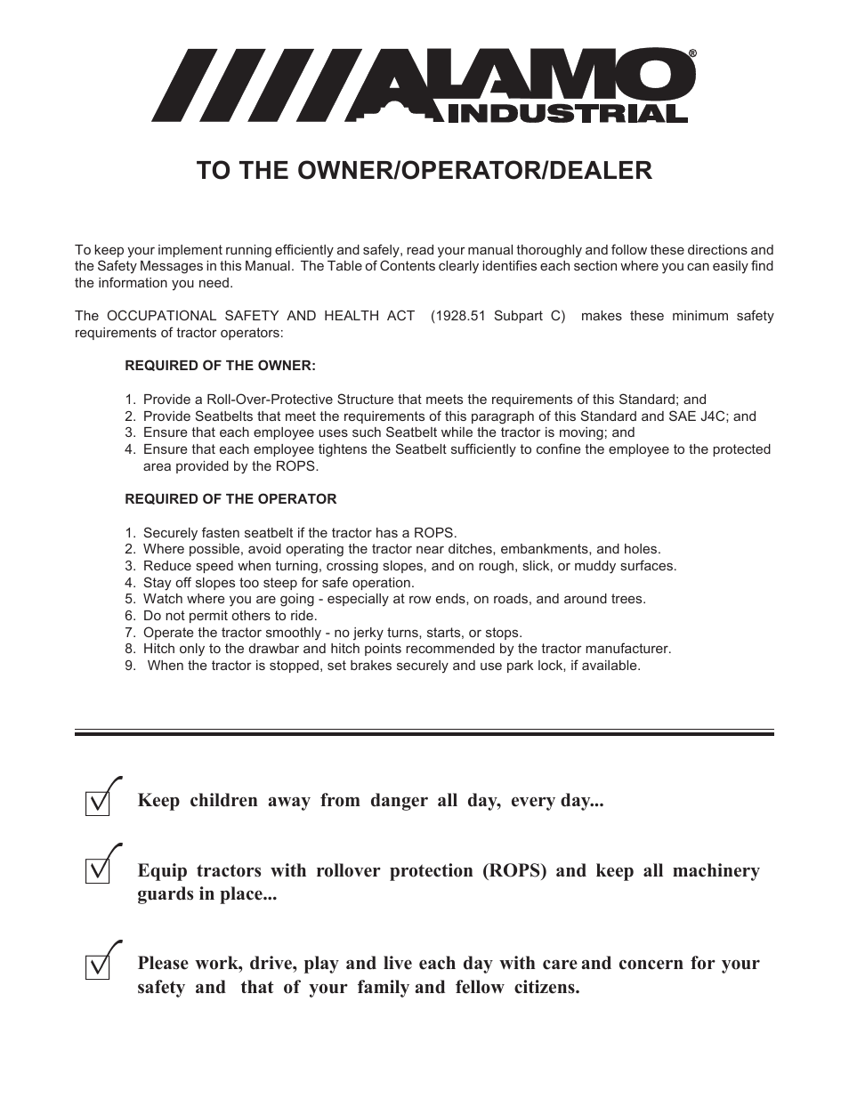 Alamo Hydraulic Flex Wing Cutter Falcon 10 - 15 User Manual | Page 74 / 76