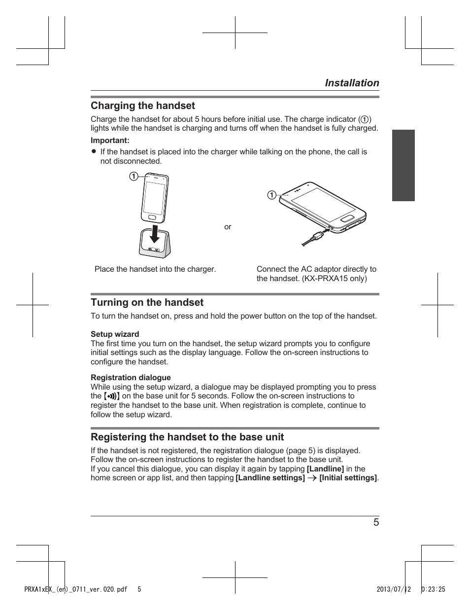 Panasonic KXPRXA10EX User Manual | Page 5 / 84