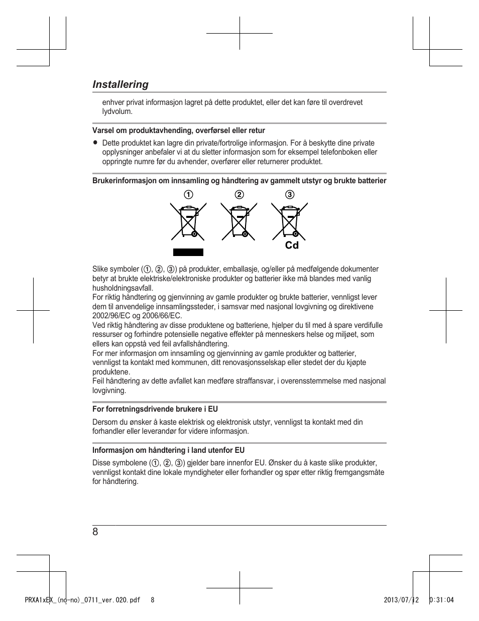 Panasonic KXPRXA10EX User Manual | Page 64 / 84