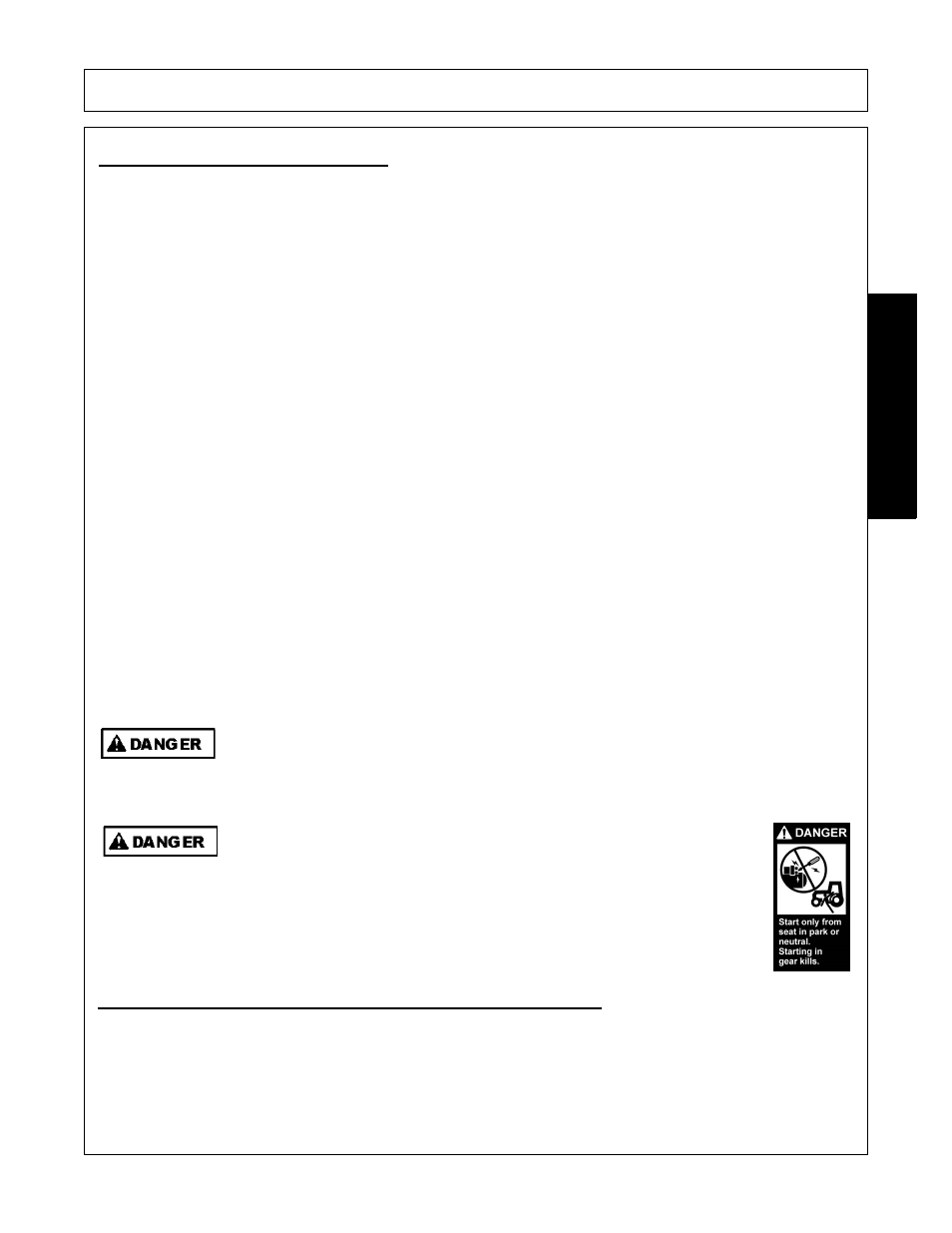 Starting the tractor, Connecting the mower to the tractor, Operation | Opera t ion | Alamo Exten-A-Kut II User Manual | Page 101 / 142