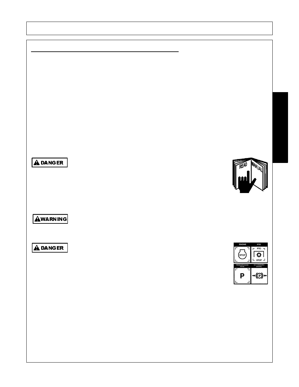 Driving the tractor and implement, Driving the tractor and implement -23, Operation | Opera t ion | Alamo Exten-A-Kut II User Manual | Page 115 / 142