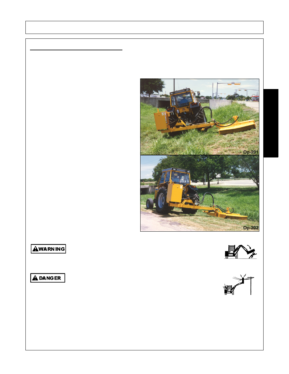 4 driving the tractor and boom, Driving the tractor and boom -27, Operation | Opera t ion | Alamo Exten-A-Kut II User Manual | Page 119 / 142