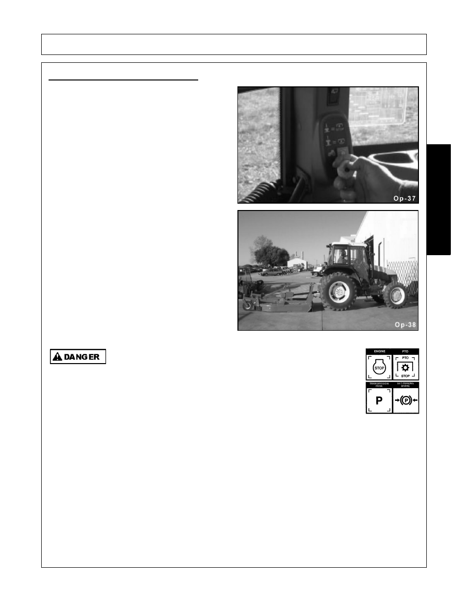 3 shutting down the implement, Shutting down the implement -33, Operation | Opera t ion | Alamo Exten-A-Kut II User Manual | Page 125 / 142