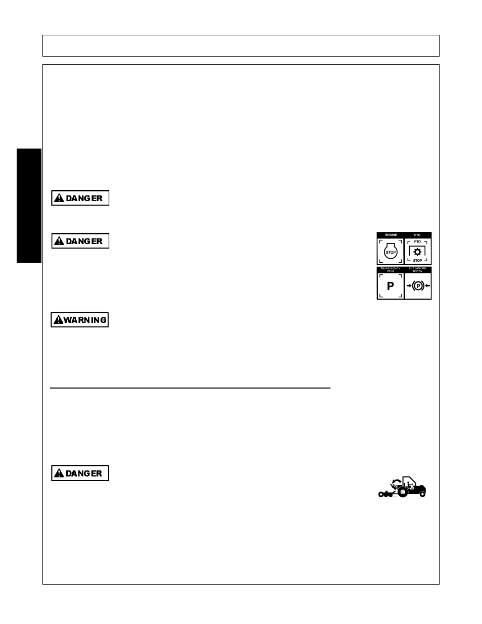 Transporting the tractor and implement, Transporting the tractor and implement -34, Operation | Opera t ion, Disconnecting the mower from the tractor | Alamo Exten-A-Kut II User Manual | Page 126 / 142