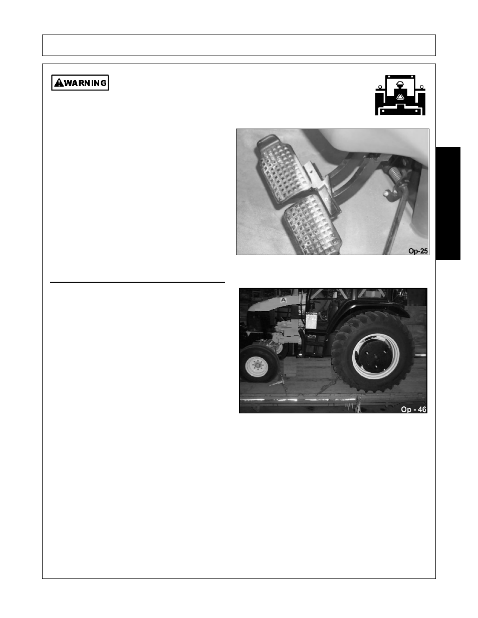 2 hauling the tractor and implement, Hauling the tractor and implement -37, Operation | Opera t ion | Alamo Exten-A-Kut II User Manual | Page 129 / 142