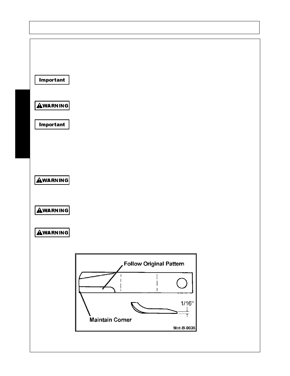 Blade servicing, Blade sharpening, Blade servicing -4 blade sharpening -4 | Maintenance | Alamo Exten-A-Kut II User Manual | Page 136 / 142