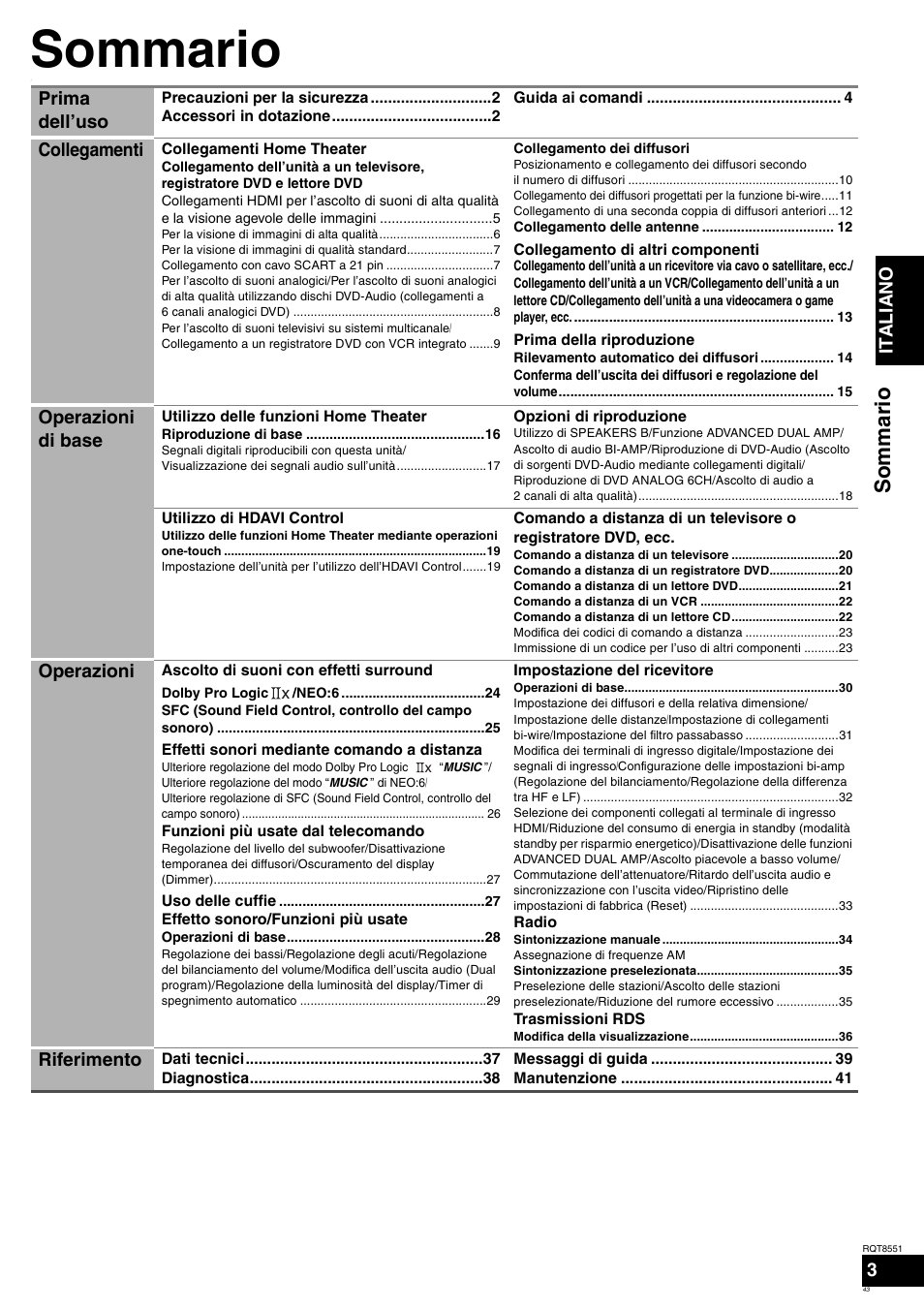 Panasonic SAXR57 User Manual | Page 43 / 120