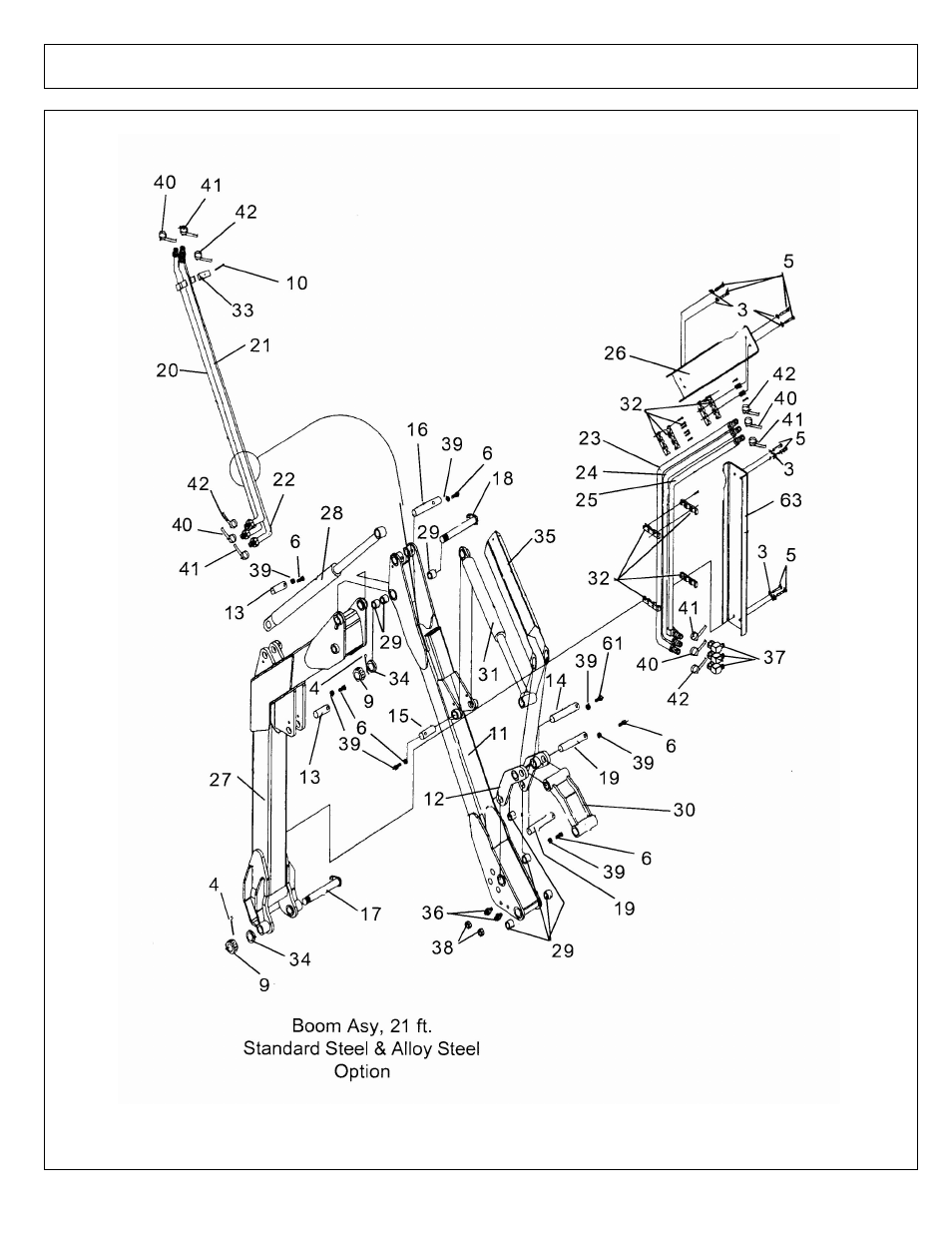 Boom asy - 21 ft (std & alloy steel) (part 1) | Alamo MACHETE 02968915P User Manual | Page 42 / 174