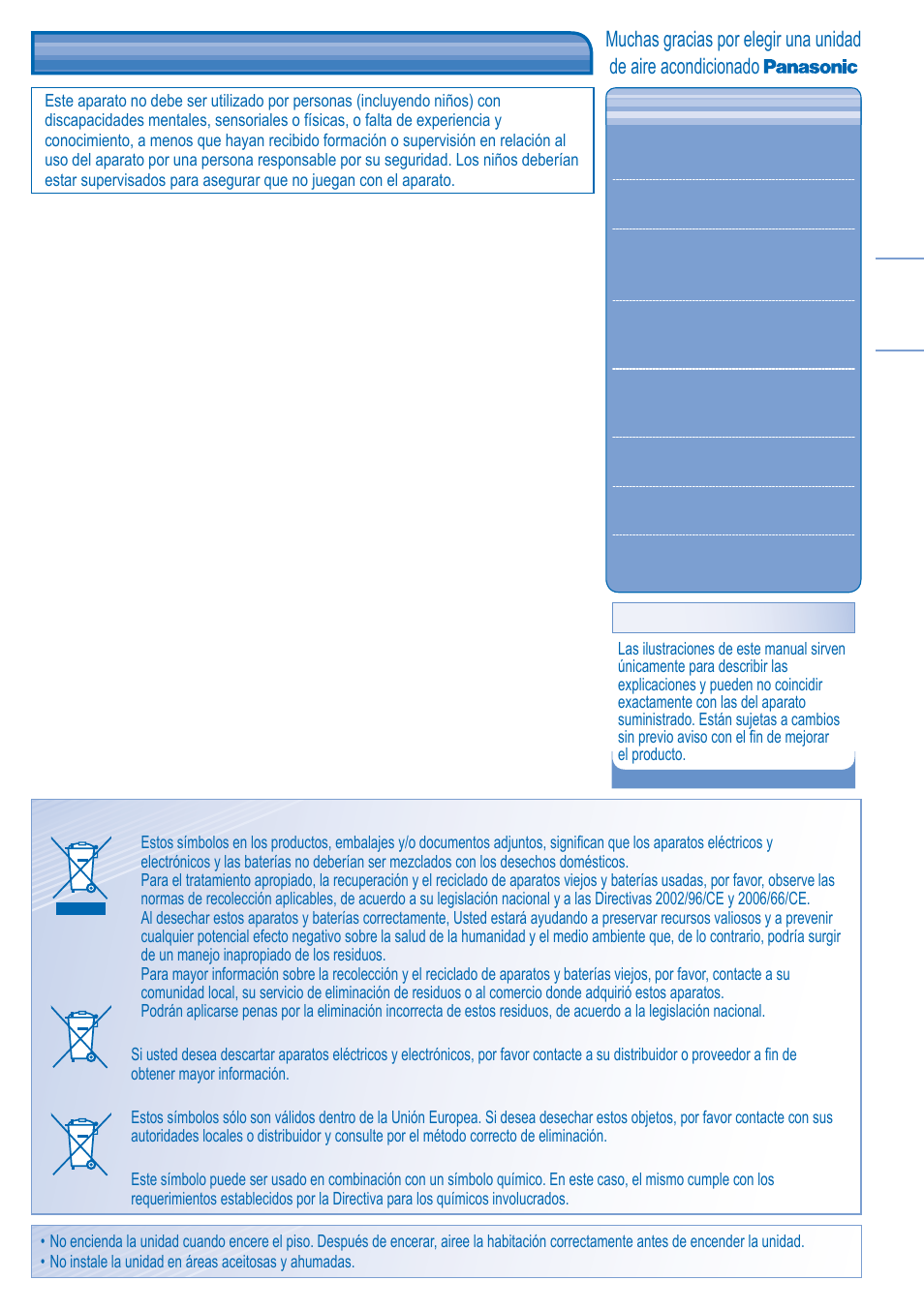 Información reglamentaria | Panasonic KITE18HB4EA User Manual | Page 19 / 76