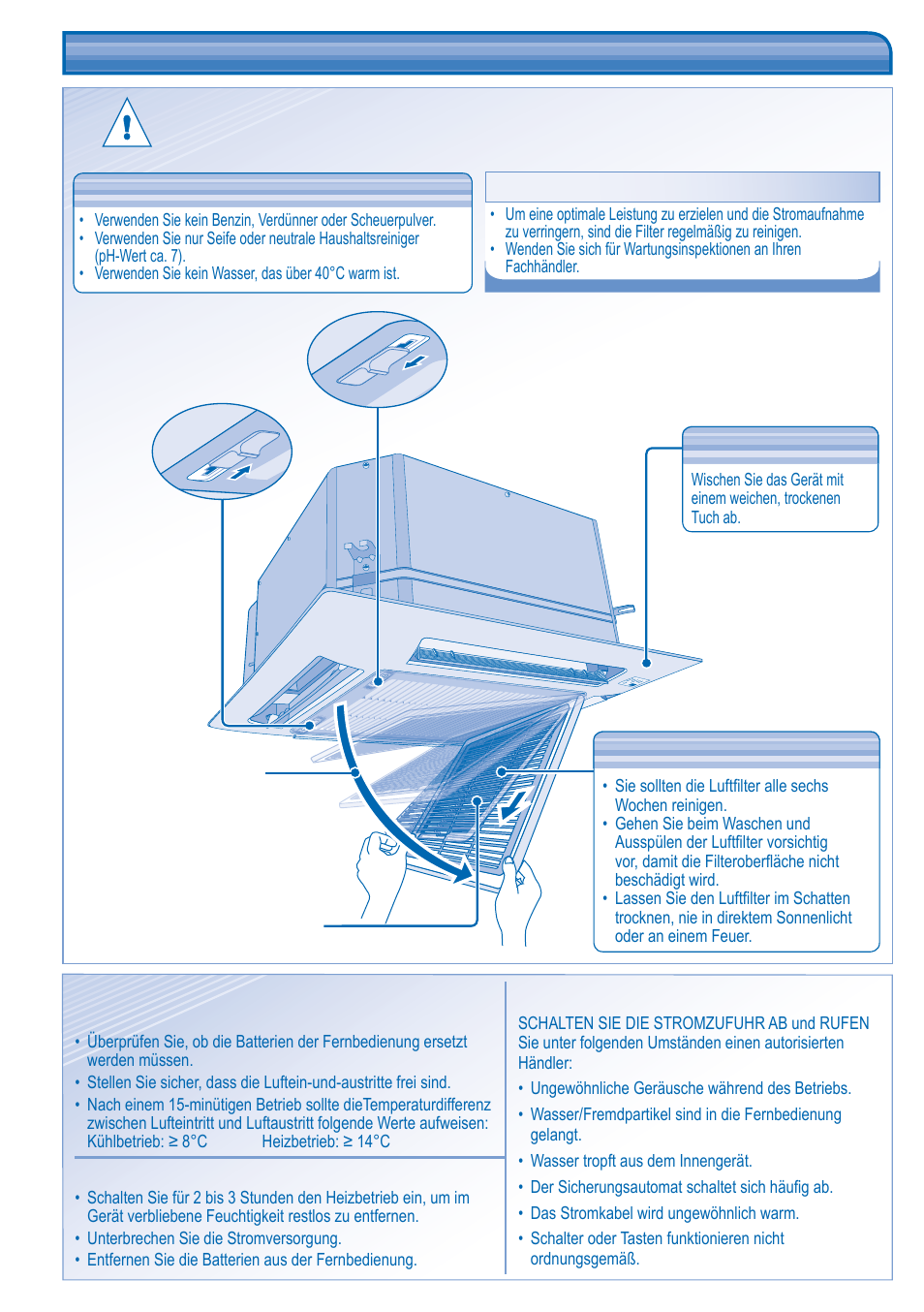 Pflege und reinigung | Panasonic KITE18HB4EA User Manual | Page 32 / 76