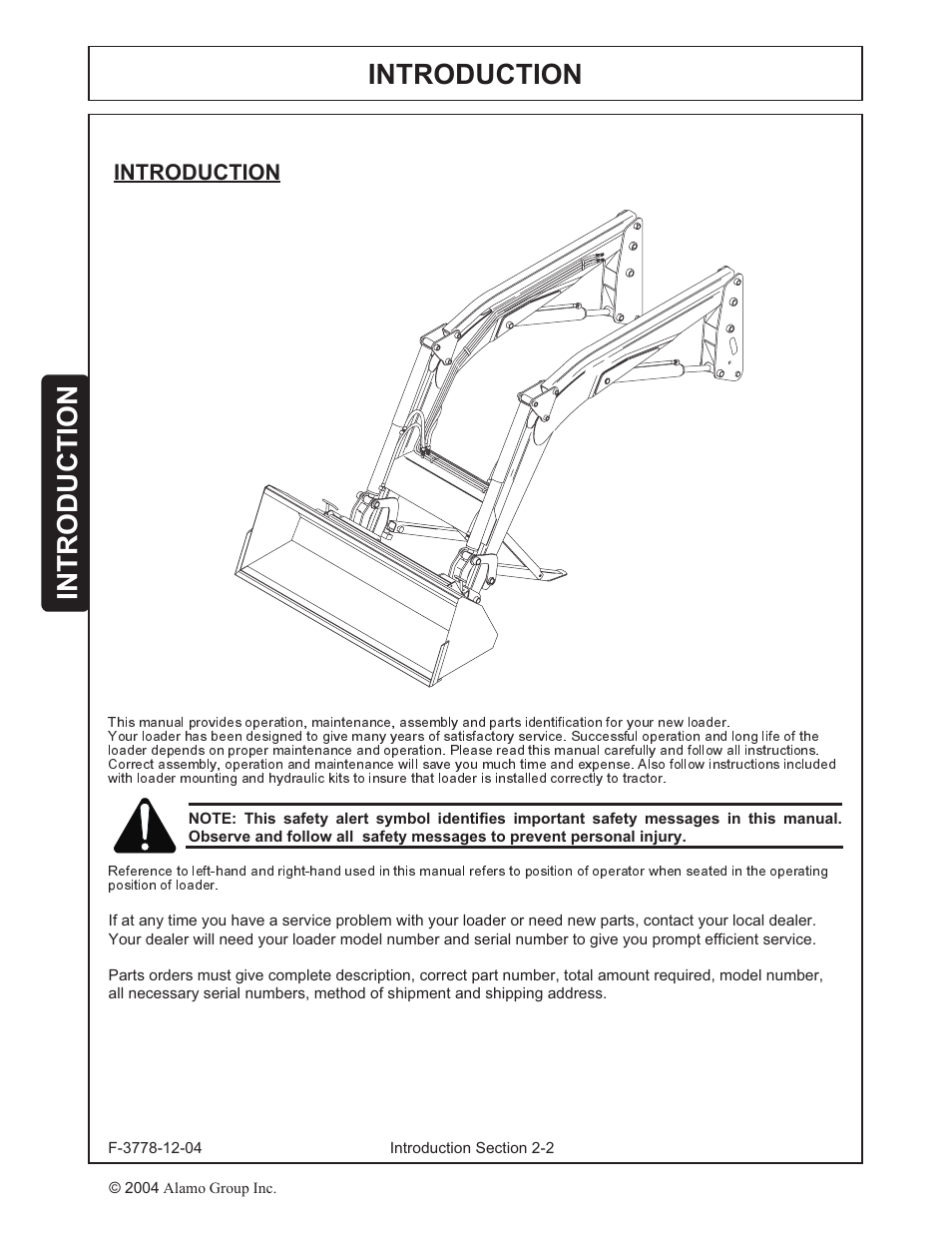 Introduction -2, Introduction | Alamo RHINO 7214 MSL User Manual | Page 17 / 44