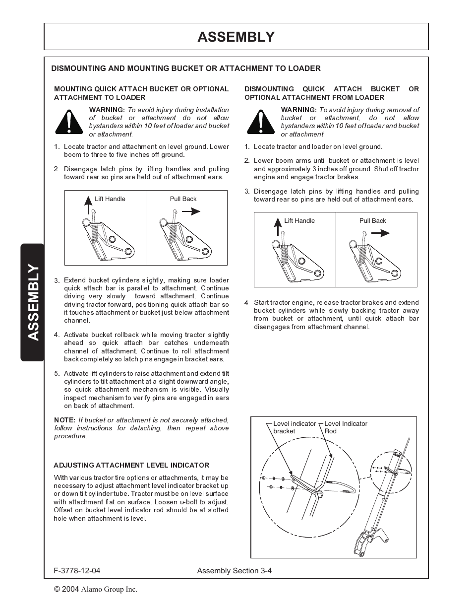 Assembly | Alamo RHINO 7214 MSL User Manual | Page 22 / 44