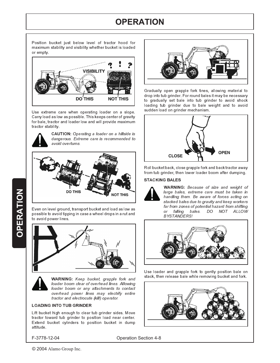 Operation | Alamo RHINO 7214 MSL User Manual | Page 30 / 44