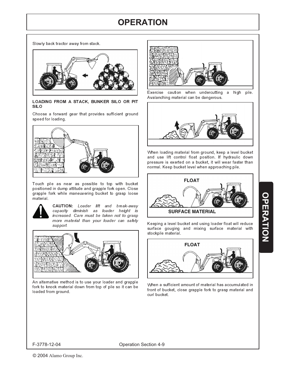 Operation | Alamo RHINO 7214 MSL User Manual | Page 31 / 44