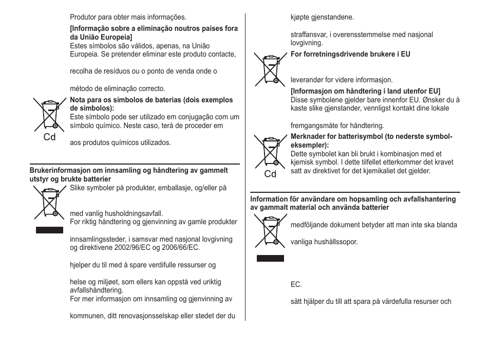 Norsk, Svenska | Panasonic ER2171 User Manual | Page 109 / 116