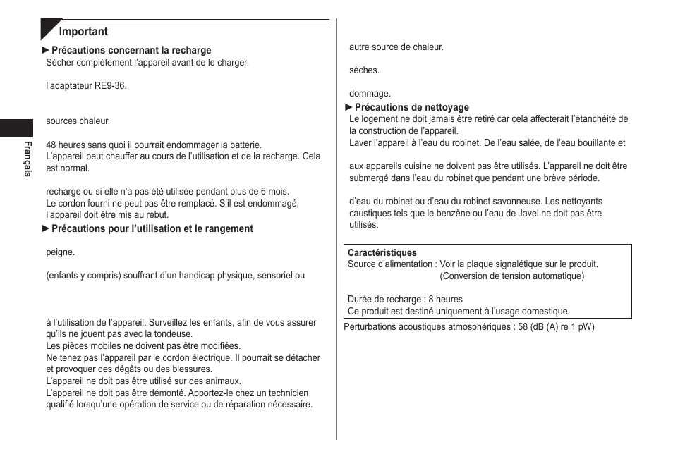 Panasonic ER2171 User Manual | Page 14 / 116