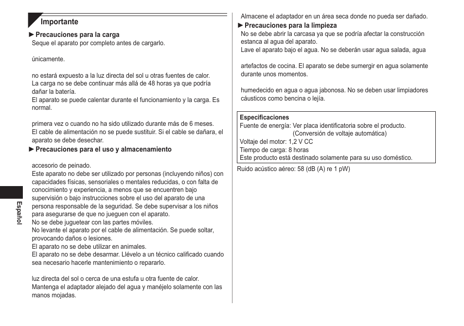 Panasonic ER2171 User Manual | Page 32 / 116