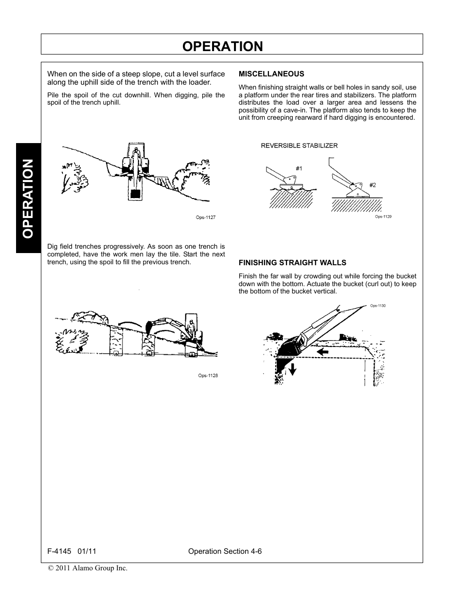 Miscellaneous, Finishing straight walls, Miscellaneous -6 finishing straight walls -6 | Operation, Opera t ion | Alamo RHINO 95C User Manual | Page 38 / 56