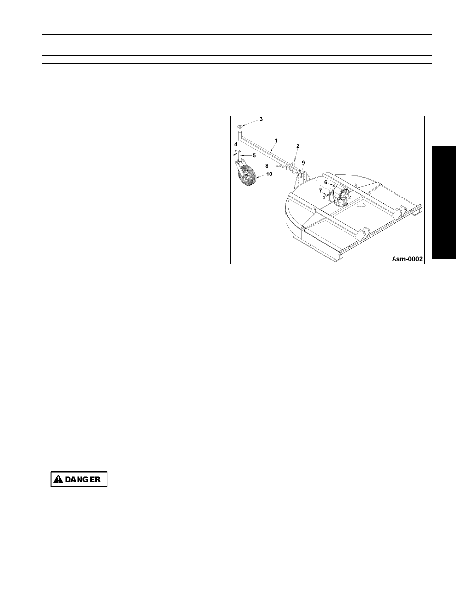 Tailwheel assembly, Assembly, Assembl y | Alamo A60B User Manual | Page 81 / 138