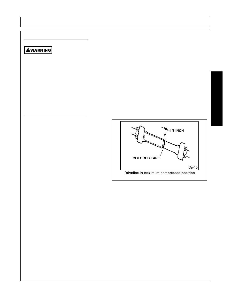 Driveline length check, Driveline length check -13, Operation | Opera t ion | Alamo A60B User Manual | Page 99 / 138