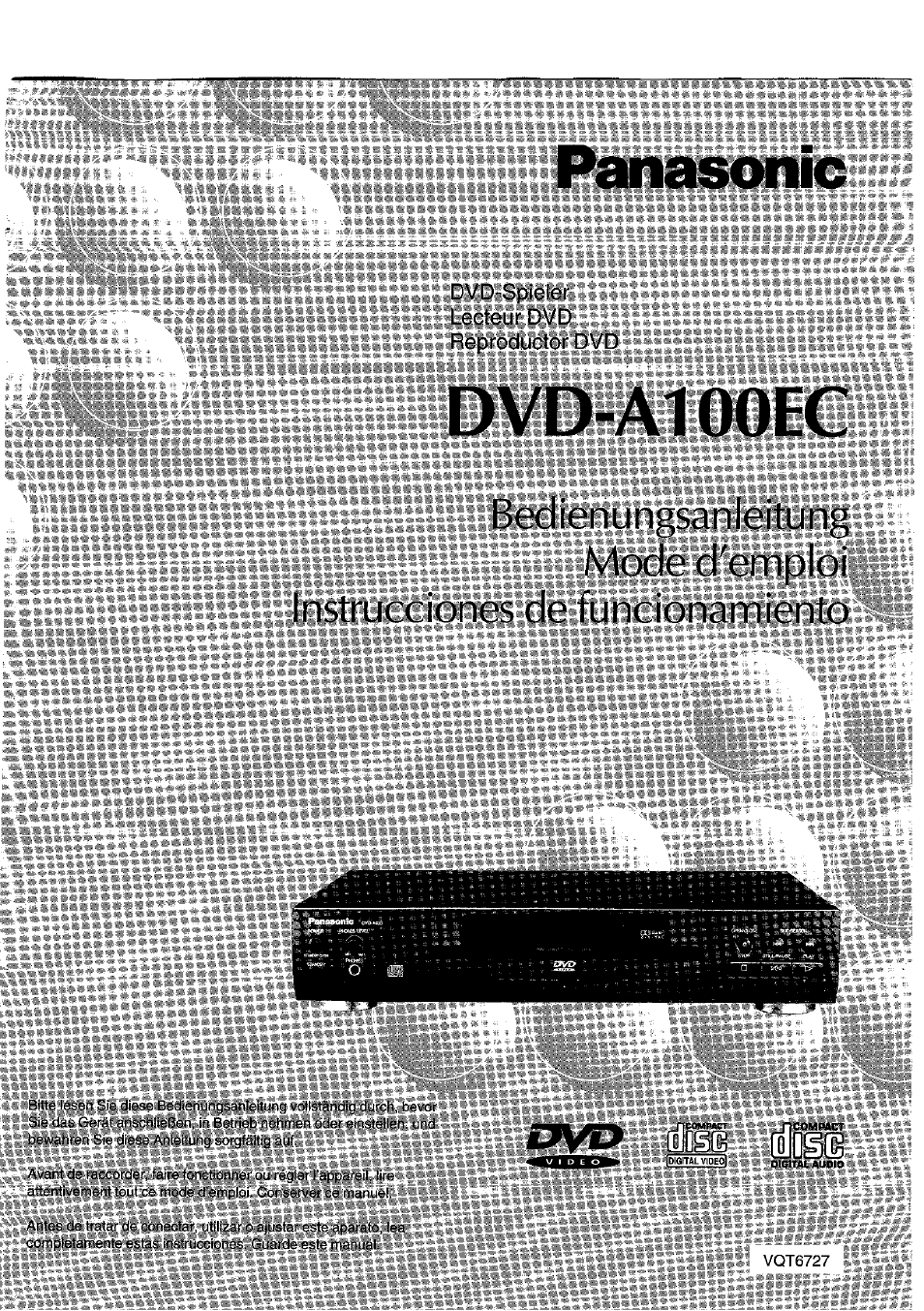 Panasonic DVDA100 User Manual | 96 pages